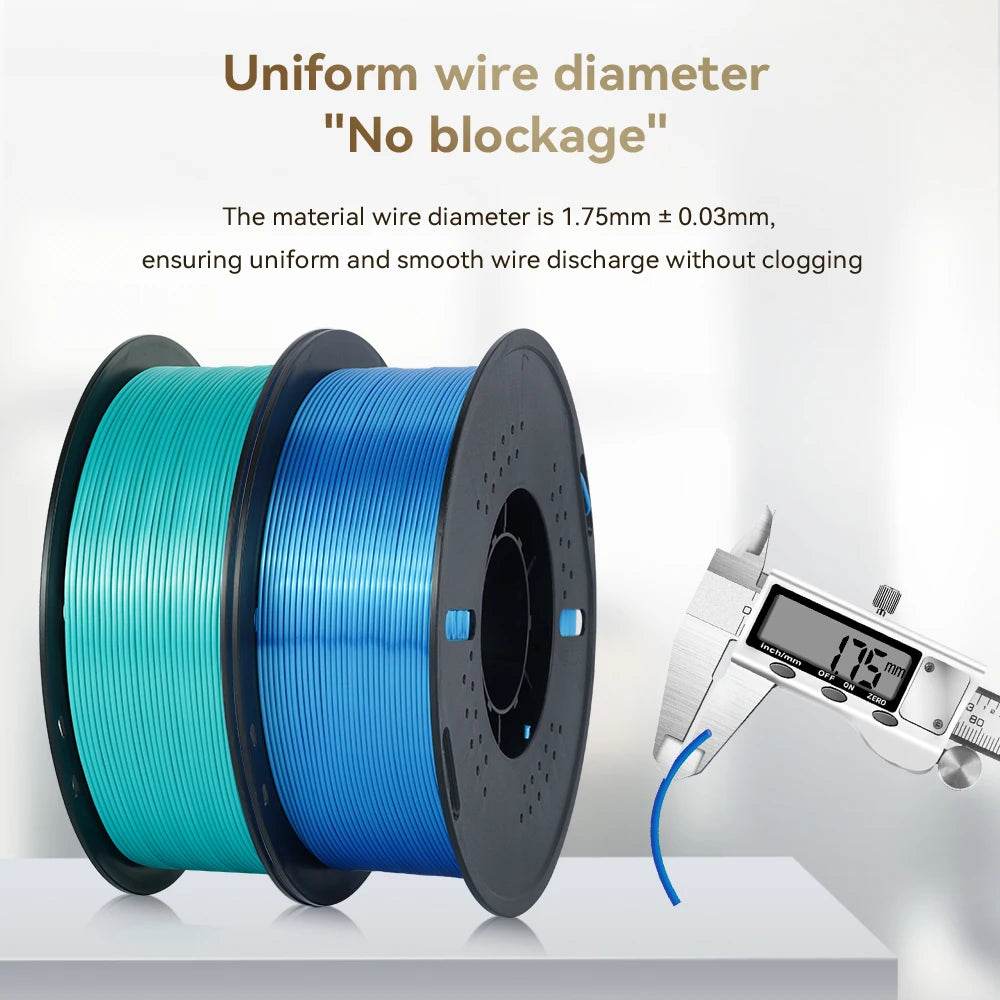 KINGROON 10KG Silk PLA Filament Set 1.75mm | Vibrant Mixed Colors with Glossy Finish