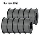 Kingroon 1.75mm PETG PLA Filament Bundle, 10 Rolls (22LBS), Eco-Friendly Multi-Color Filament 10KG PLA Gray United States