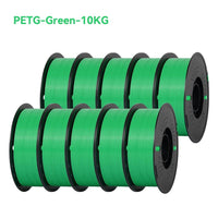 Kingroon 1.75mm PETG PLA Filament Bundle, 10 Rolls (22LBS), Eco-Friendly Multi-Color Filament 10 KG PETG Green United States