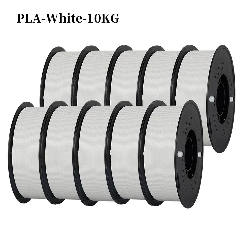 Kingroon 22Lbs Pro Quality PETG & PLA Filament - 10 Rolls Mixed Colors, Eco-Friendly 1.75mm 10KG PLA White United States