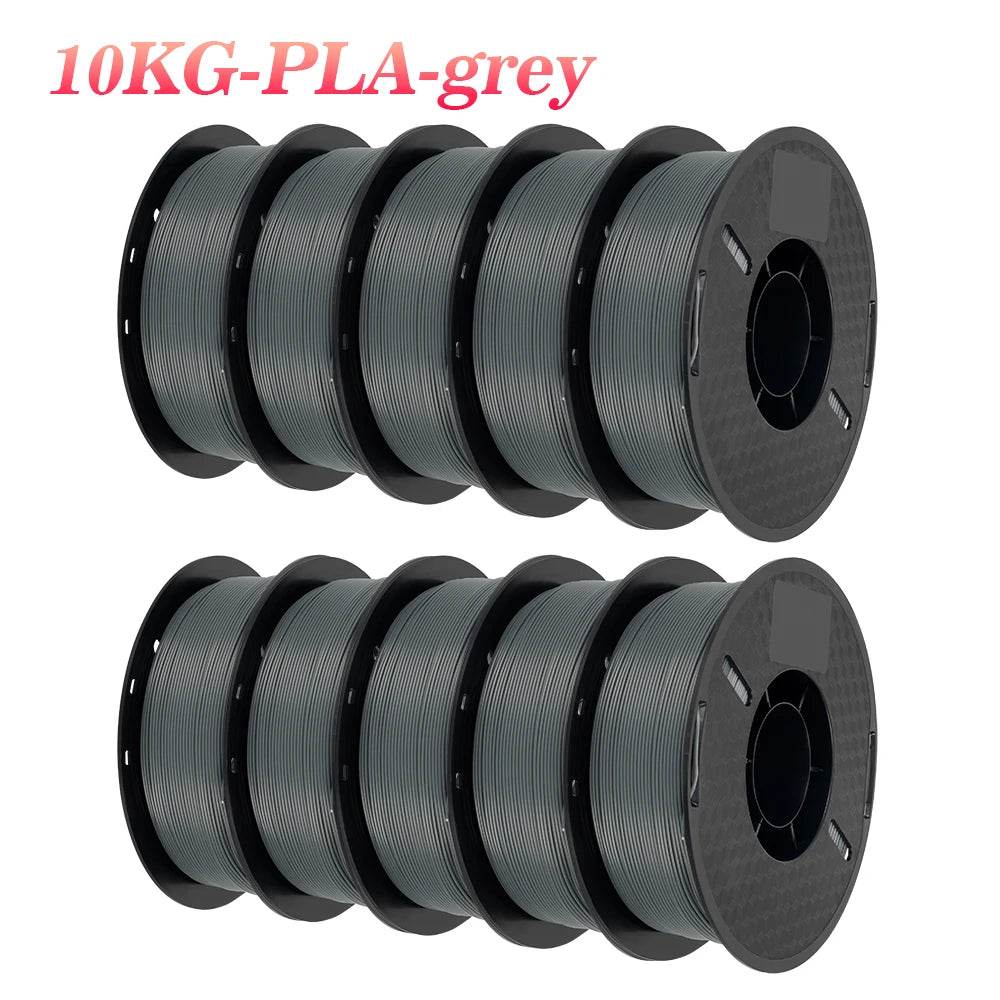 Kingroon 22Lbs Pro Quality PETG & PLA Filament - 10 Rolls Mixed Colors, Eco-Friendly 1.75mm 10 KG PLA Gray United States