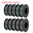 Kingroon 22Lbs Pro Quality PETG & PLA Filament - 10 Rolls Mixed Colors, Eco-Friendly 1.75mm 10 KG PLA Gray United States