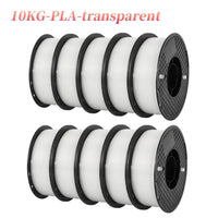 Kingroon 22Lbs Pro Quality PETG & PLA Filament - 10 Rolls Mixed Colors, Eco-Friendly 1.75mm 10 KG PLA Transpare United States
