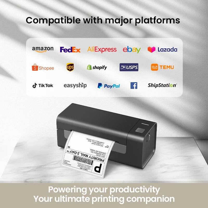 Knaon Bluetooth Thermal Printer 4x6 Inch - Portable Wireless Shipping Label Maker - Store 42