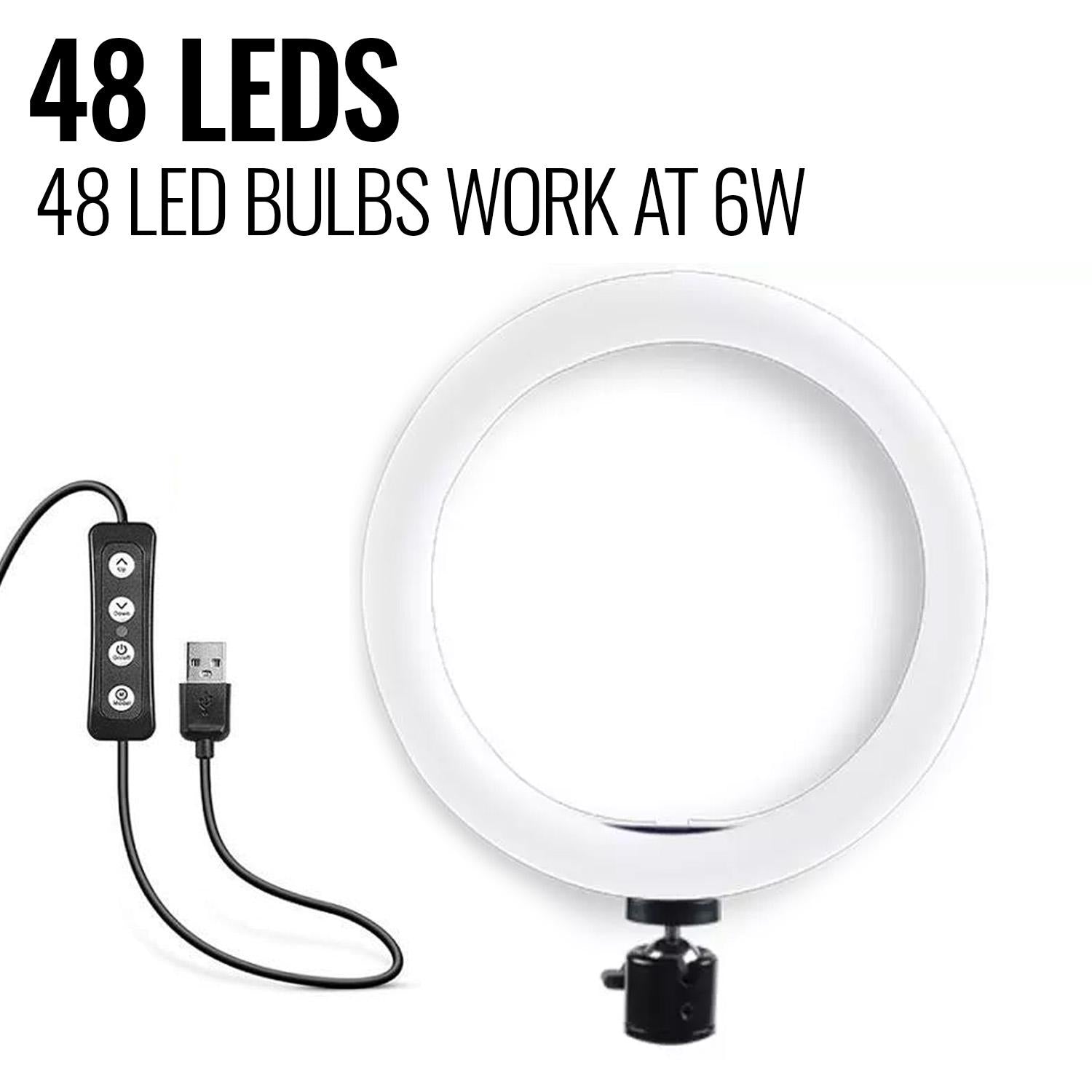 LED Ring Light With 10 Brightness Levels & 3 Lighting Modes – Perfect For Makeup & Photography