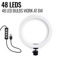 LED Ring Light With 10 Brightness Levels & 3 Lighting Modes – Perfect For Makeup & Photography