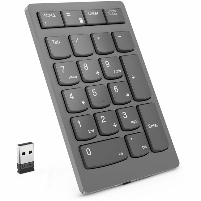 Lenovo Go Numeric Keypad - 21-Key Wireless Keyboard with Scissor-Switch Keys for Enhanced Efficiency