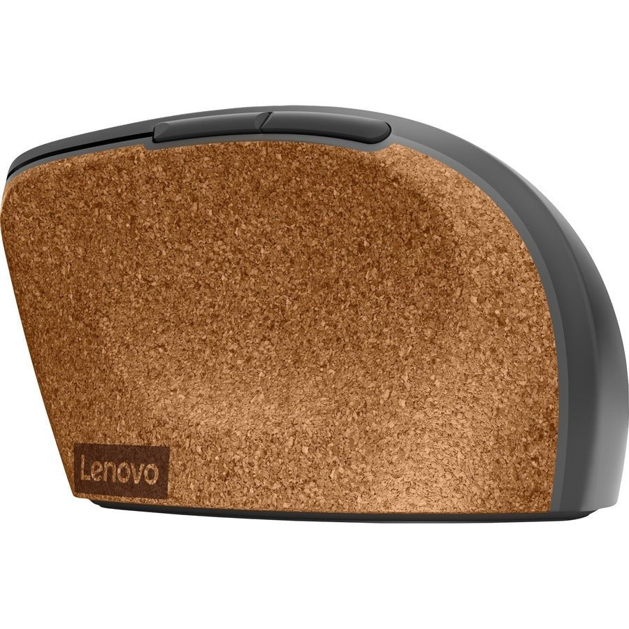 Lenovo Go Wireless Vertical Mouse - Ergonomic 45° Palm Design, 2400 DPI, 6 Buttons, Storm Gray