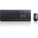 Lenovo Professional Wireless Keyboard and Mouse Combo | Black | Slim Ergonomic Design | Quiet Keys - Store 42