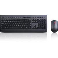 Lenovo Professional Wireless Keyboard and Mouse Combo | Black | Slim Ergonomic Design | Quiet Keys - Store 42