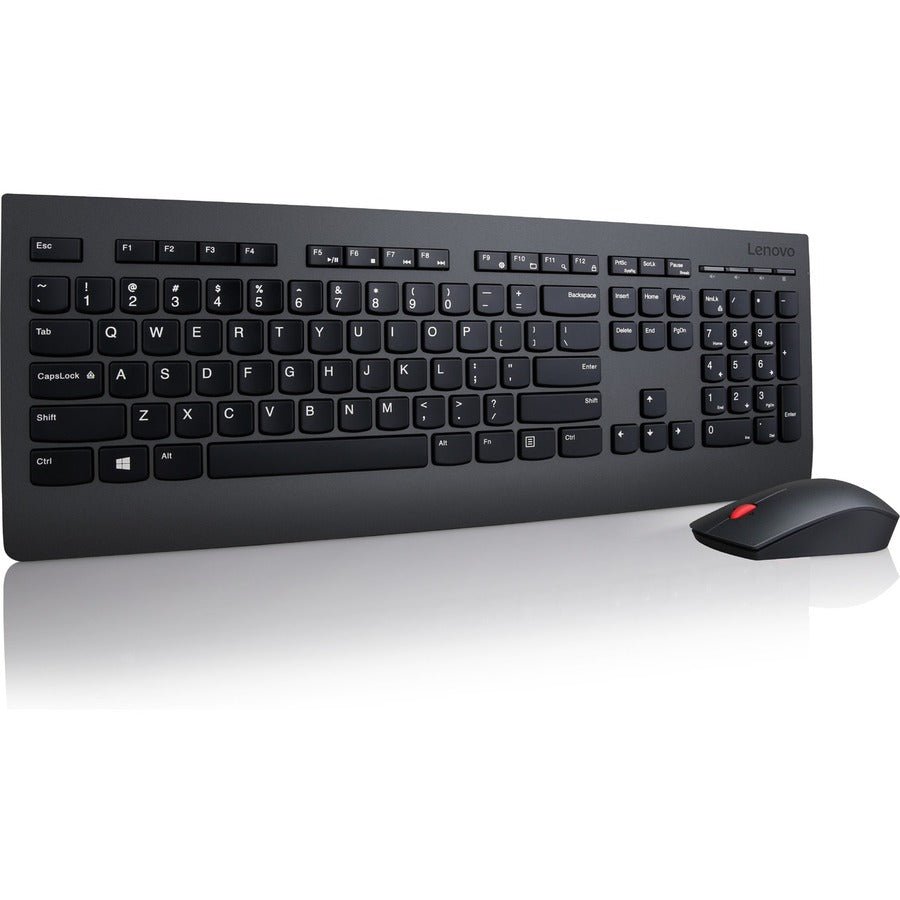 Lenovo Professional Wireless Keyboard and Mouse Combo | Black | Slim Ergonomic Design | Quiet Keys