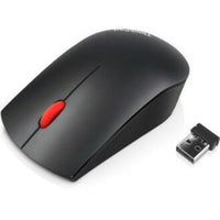 Lenovo ThinkPad Essential Wireless Optical Mouse - Ergonomic, Black, 2.4GHz Connectivity