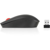 Lenovo ThinkPad Essential Wireless Optical Mouse - Ergonomic, Black, 2.4GHz Connectivity