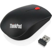Lenovo ThinkPad Essential Wireless Optical Mouse - Ergonomic, Black, 2.4GHz Connectivity