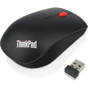 Lenovo ThinkPad Essential Wireless Optical Mouse - Ergonomic, Black, 2.4GHz Connectivity