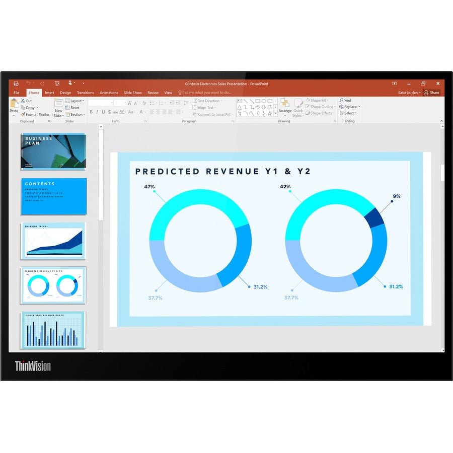 Lenovo ThinkVision M14d 14" IPS Portable Monitor - 2240x1400, USB - C, 375 Nit Brightness - Store 42