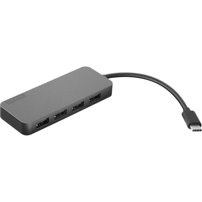 Lenovo USB-C Hub with 4 USB-A Ports - Sleek, Travel-Ready Design for Effortless Connectivity