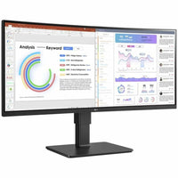 LG 34" UltraWide QHD Monitor 34BQ77QEB | IPS, HDR10, USB Type - C, Ergonomic Design - Store 42