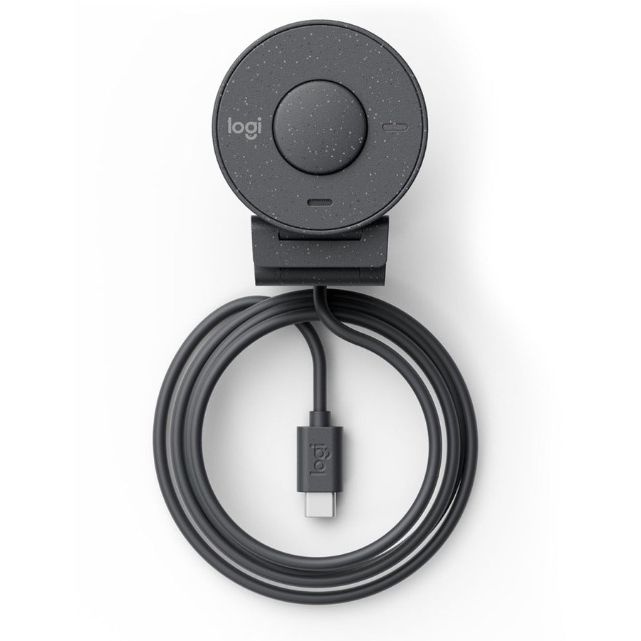 Logitech Brio 300 Webcam - 2MP 1080P 30FPS with Auto Light Correction & Noise-Reducing Mic, USB-C