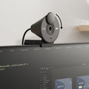 Logitech Brio 300 Webcam - 2MP 1080P 30FPS with Auto Light Correction & Noise-Reducing Mic, USB-C