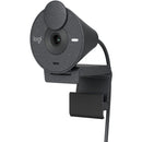 Logitech Brio 300 Webcam - 2MP 1080P 30FPS with Auto Light Correction & Noise-Reducing Mic, USB-C