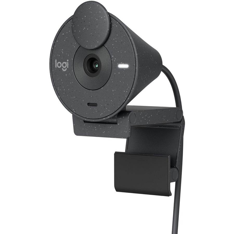 Logitech Brio 300 Webcam - 2MP 1080P 30FPS with Auto Light Correction & Noise-Reducing Mic, USB-C