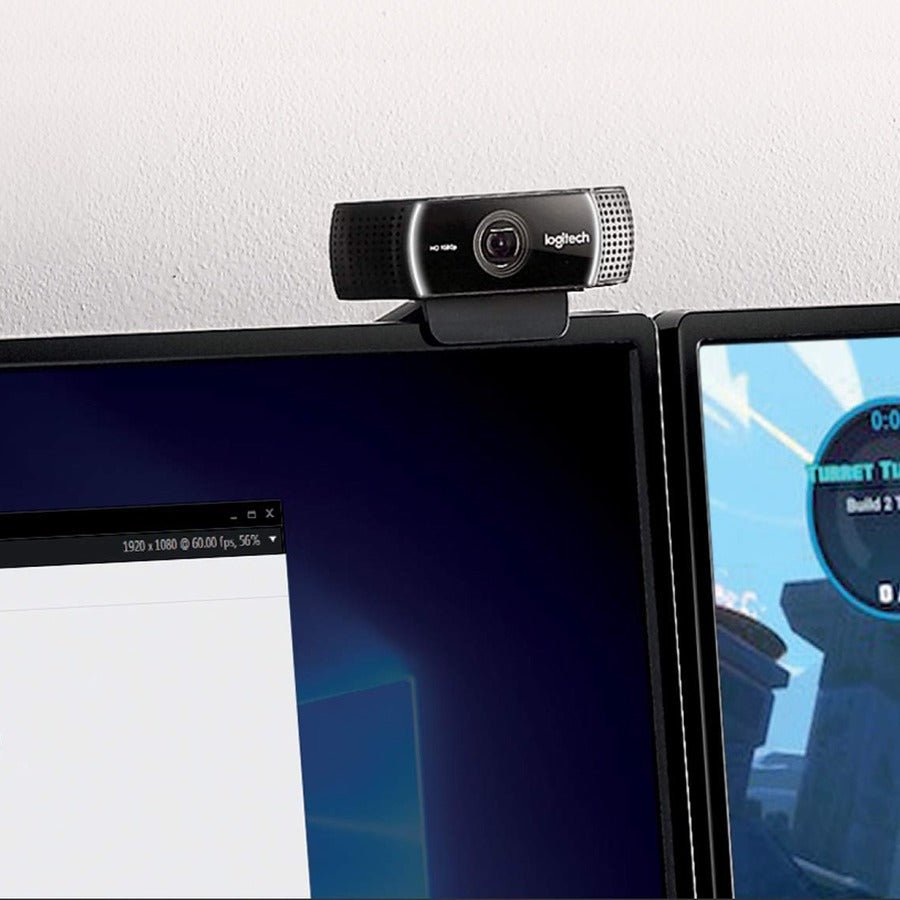 Logitech C922 Pro HD Webcam | 1080p at 30fps | 720p at 60fps | Autofocus & Dual Microphones
