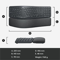 Logitech Ergo K860 Wireless Ergonomic Split Keyboard with Adjustable Palm Lift & Secure Connection - Store 42