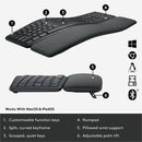 Logitech Ergo K860 Wireless Ergonomic Split Keyboard with Adjustable Palm Lift & Secure Connection - Store 42
