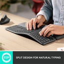 Logitech Ergo K860 Wireless Ergonomic Split Keyboard with Adjustable Palm Lift & Secure Connection - Store 42