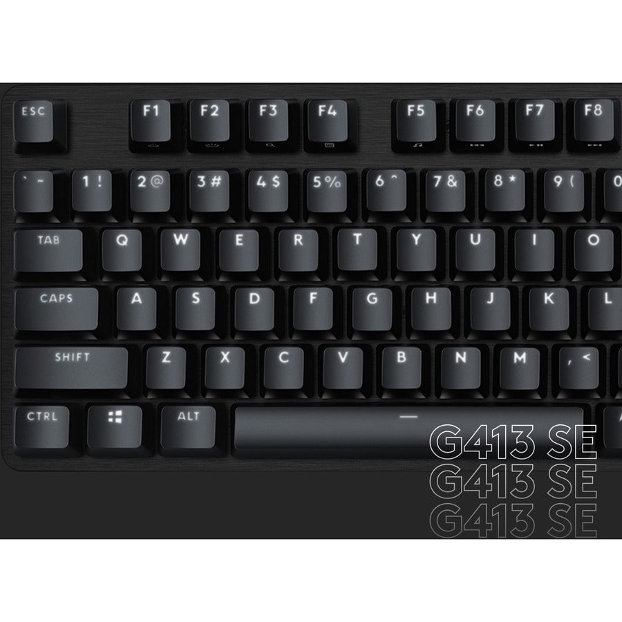 Logitech G413 SE Mechanical Gaming Keyboard | Full Size | 6 - Key Rollover | PBT Keycaps | Durable Black Alloy Design - Store 42
