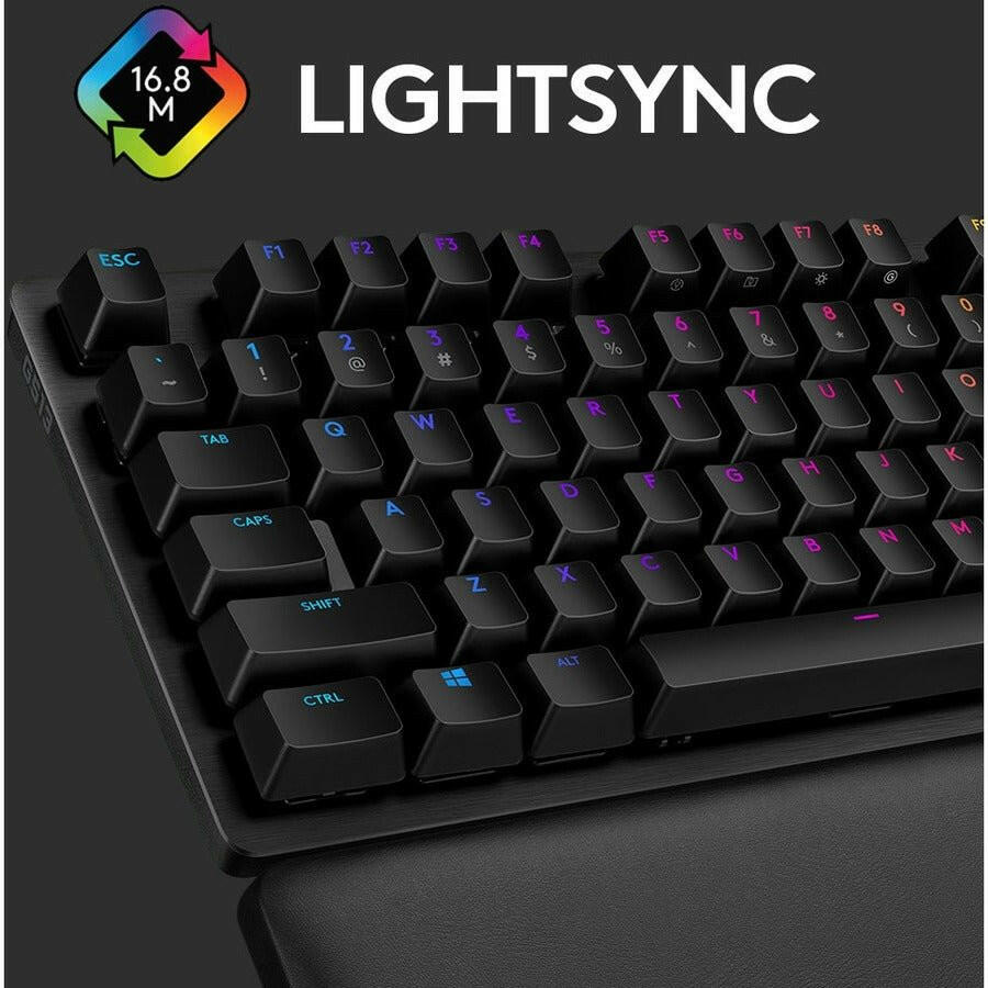 Logitech G513 RGB Mechanical Gaming Keyboard with GX Brown Switches and Memory Foam Palmrest