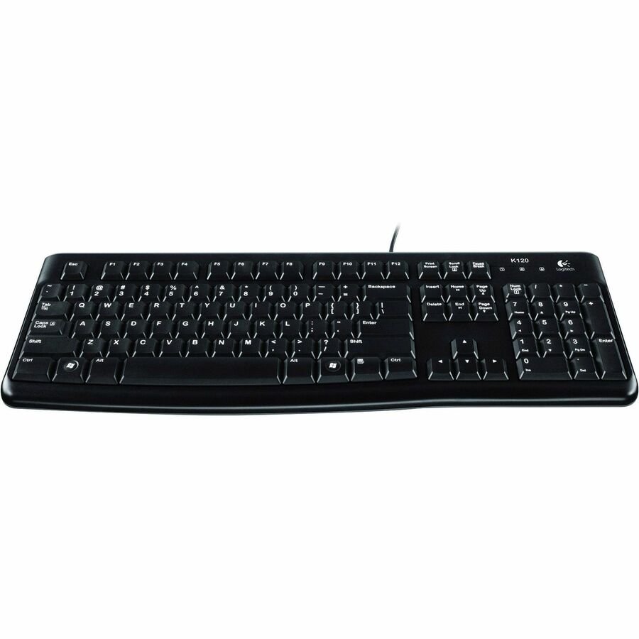 Logitech K120 Wired Keyboard - Slim Design, Whisper-Quiet Keys, Spill-Resistant, Full-Size Layout