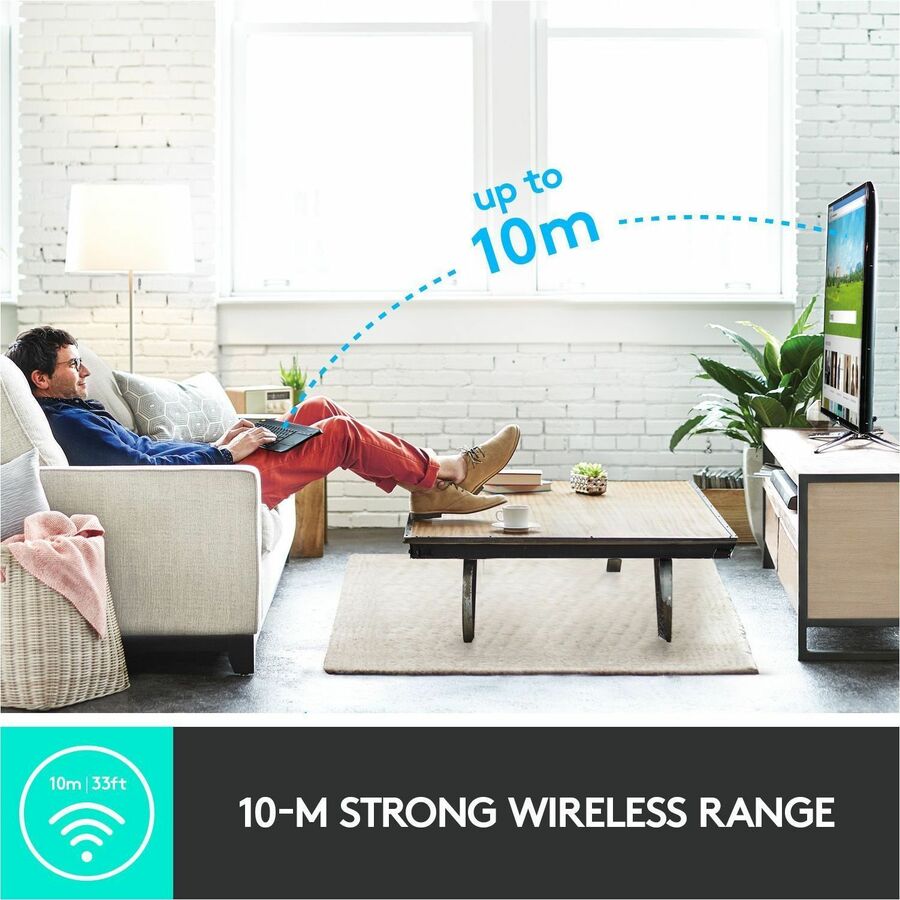 Logitech K400 Plus Wireless Keyboard with Touchpad - 33ft Range, Spill - Resistant, Multi - Device Compatibility - Store 42