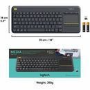 Logitech K400 Plus Wireless Keyboard with Touchpad - 33ft Range, Spill - Resistant, Multi - Device Compatibility - Store 42
