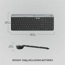Logitech K585 Multi - Device Slim Keyboard - Ultra - Thin, Quiet Keys & Phone Cradle for Seamless Workflow - Store 42