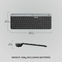 Logitech K585 Multi - Device Slim Keyboard - Ultra - Thin, Quiet Keys & Phone Cradle for Seamless Workflow - Store 42