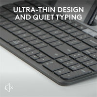 Logitech K585 Multi - Device Slim Keyboard - Ultra - Thin, Quiet Keys & Phone Cradle for Seamless Workflow - Store 42