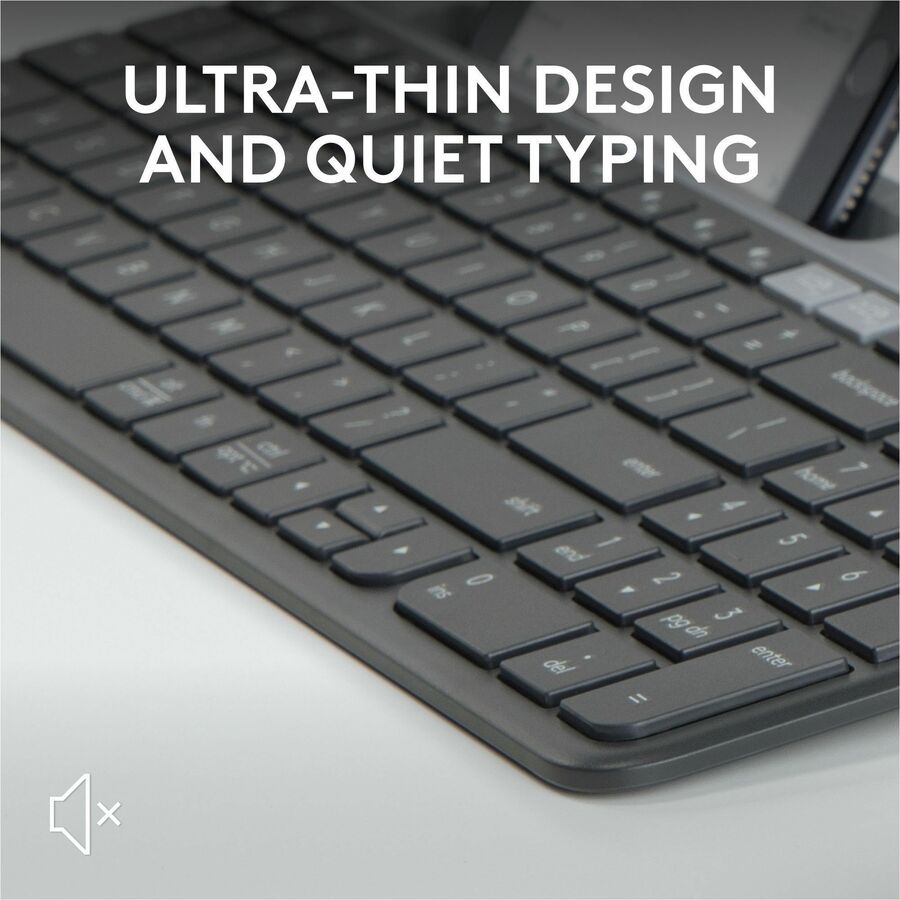 Logitech K585 Multi - Device Slim Keyboard - Ultra - Thin, Quiet Keys & Phone Cradle for Seamless Workflow - Store 42