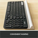 Logitech K780 Multi-Device Wireless Keyboard - Bluetooth & 2.4G USB, Slim Ergonomic Design