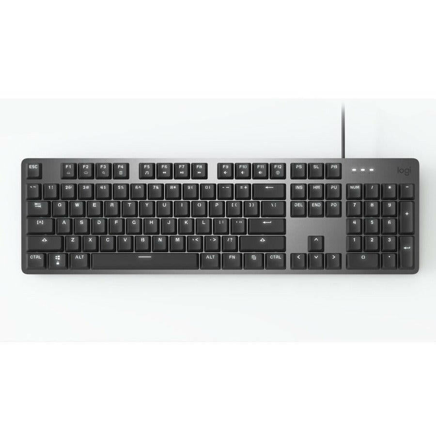 Logitech K845 Mechanical Backlit Keyboard - TTC Brown Switches, Modern Aluminum Design, 5 Illumination Modes
