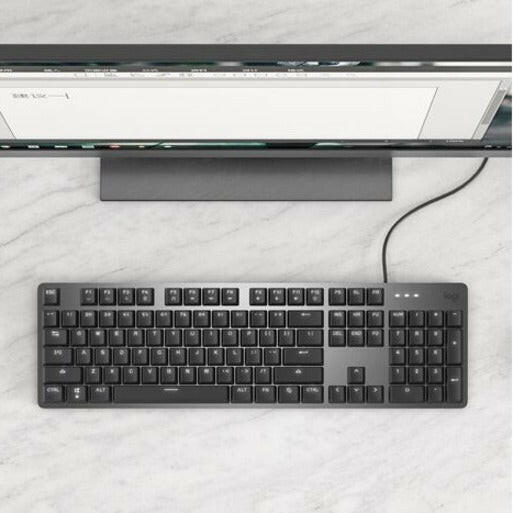 Logitech K845 Mechanical Backlit Keyboard - TTC Brown Switches, Modern Aluminum Design, 5 Illumination Modes
