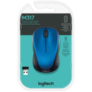 Logitech M317 Wireless Mouse - 2.4GHz USB, 1 Year Battery Life, Comfortable SteelBlue Design