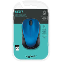 Logitech M317 Wireless Mouse - 2.4GHz USB, 1 Year Battery Life, Comfortable SteelBlue Design