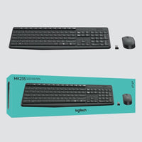 Logitech MK235 Wireless Keyboard And Mouse Combo - 2.4GHz, Spill - Resistant, Full - Size Comfort - Store 42