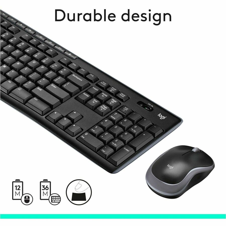 Logitech MK270 Wireless Keyboard and Mouse Combo - 2.4GHz, Hotkeys, Spill - Resistant Design - Store 42