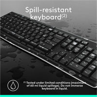 Logitech MK270 Wireless Keyboard and Mouse Combo - 2.4GHz, Hotkeys, Spill - Resistant Design - Store 42