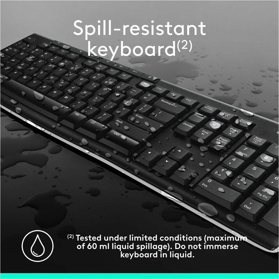 Logitech MK270 Wireless Keyboard and Mouse Combo - 2.4GHz, Hotkeys, Spill - Resistant Design - Store 42