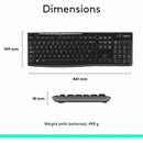 Logitech MK270 Wireless Keyboard and Mouse Combo - 2.4GHz, Hotkeys, Spill - Resistant Design - Store 42