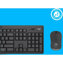 Logitech MK295 Wireless SilentTouch Keyboard & Mouse Combo - Graphite, 90% Less Noise, 36 - Month Battery Life - Store 42